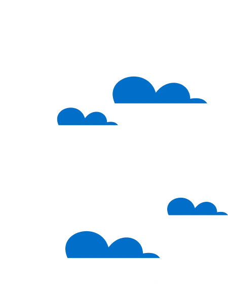 livros nas nuvens azuis